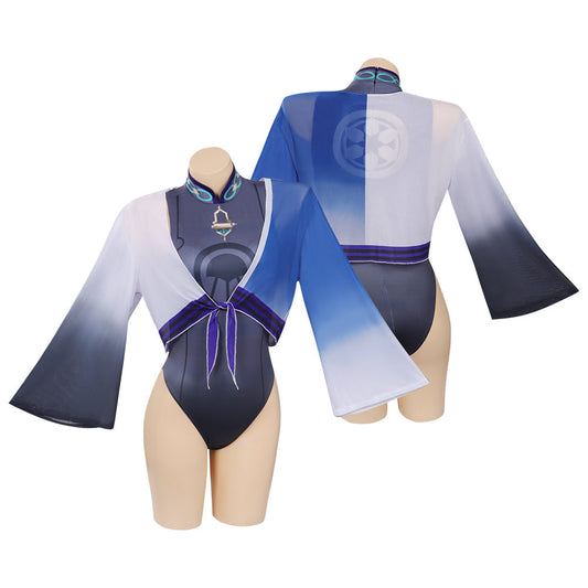 Genshin Impact Scaramouche Cosplay Coatume Jumpsuit Cloak Swimwears