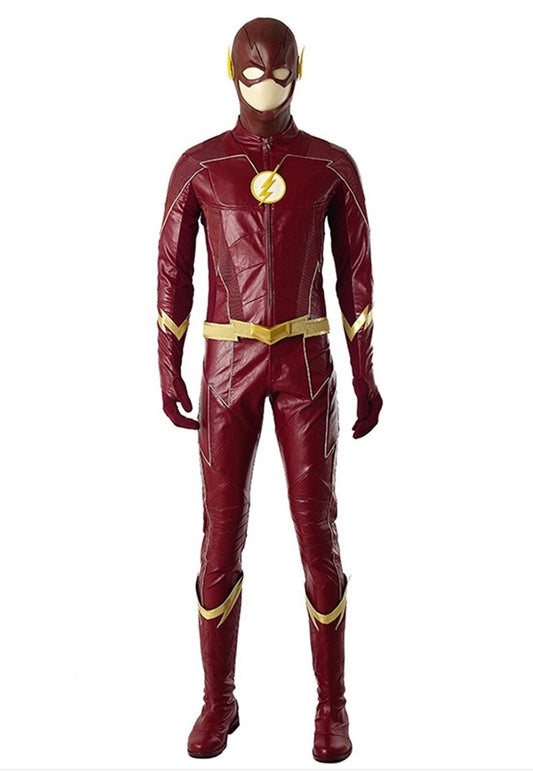 adult Men Flash costume red uniform The Flash Season 4 Barry Allen Flash Cosplay Costume Carnival Halloween party Costumes