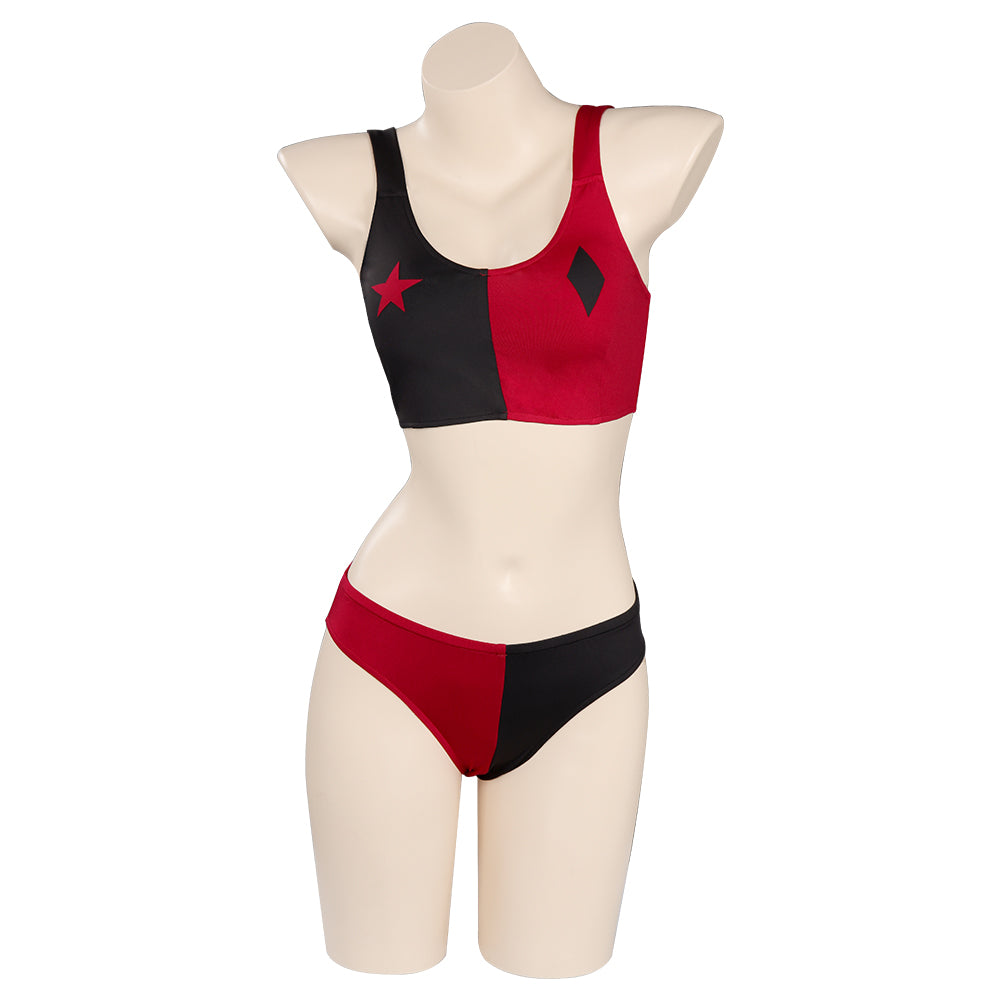 Harley Quinn/Harleen Quinzel Swimsuit Cosplay Costume Two-Piece Swimwear