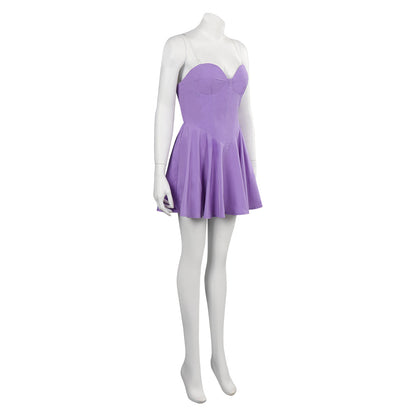 Doll Movie The Writer Doll Purple Women Spaghetti Strap Sexy Dress Party Carnival Halloween Cosplay Costume