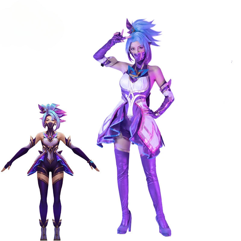 Star Guardian Akali Cosplay Costume Game  AKALI Women Cosplay Outfit Fullsets Sexy Halloween Cos Costume