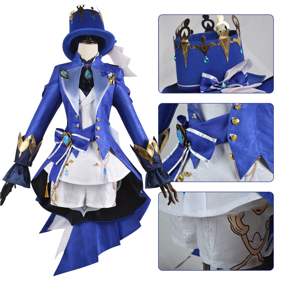 Game Genshin Impact Focalors Cosplay Costume