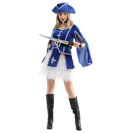 Halloween Caribbean Pirates Performance Clothing Cosplay Costumes Adult Women's Props Stage Carnival Party Queen Dresses