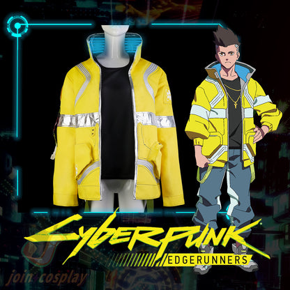 Anime CYBERPUNK Edgerunners David Martinez Cosplay Costume Jacket With Luminous Collar