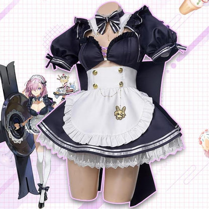 Fate Grand Order Mash Kyrielight Cosplay Costume Sexy Maid Dress C00063