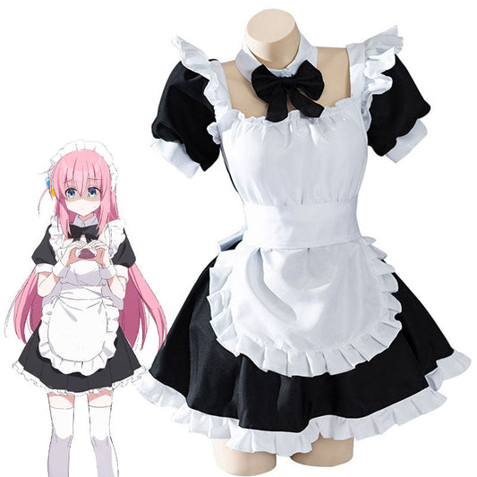 Anime Bocchi the Rock! Hitori Gotou Maid Cosplay Costumes