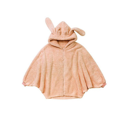 Kawaii Bunny Ears Hoodie Coat - Plush Hooded with Rabbit Ears