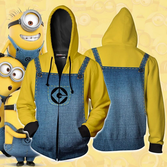 Despicable Me Hoodie - Minions Zip Up Hoodie CSOS827