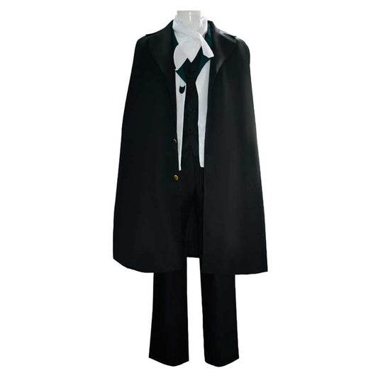 Anime Bungo Stray Dogs Edgar Allan Poe Black Outfits Party Carnival Halloween Cosplay Costume