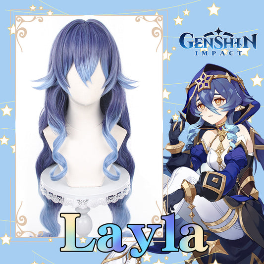 Genshin Impact Layla Cosplay Wig