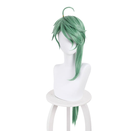 Anime Genshin Impact Bai Zhu Green Long Cosplay Wig