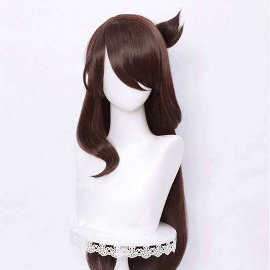 Anime Genshin Impact Beidou Brown Long Cosplay Wig