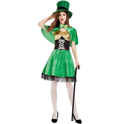 Halloween Costumes for Women Girls Irish Folk Dance Dress St Patrick Day Elf Leprechaun Costume Kids Child