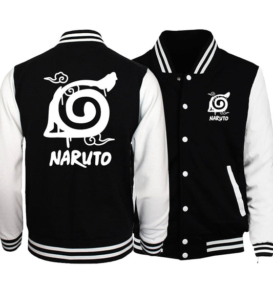 Anime cartoon casual sweatshirts konoha baseball jackets tracksuits men women hoodies