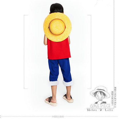 Anime One Piece Luffy Cosplay Children Halloween Party Costume