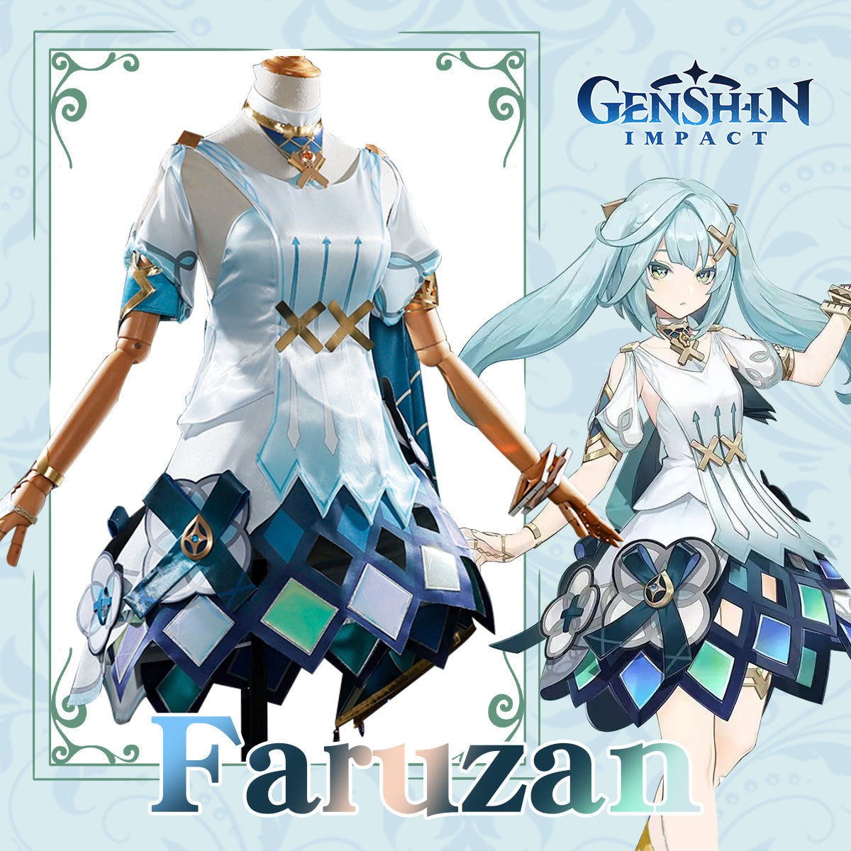 Game Genshin Impact Faruzan Cosplay Costume