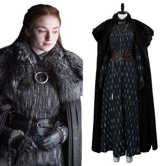 Game of Thrones 8 Sansa Stark Woman Halloween Costume Cosplay Costume