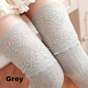 Lolita Ruffled Lace Thigh-High Socks