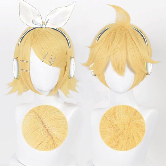 Vocaloid Kagamine Len Yellow Short Cosplay Wig