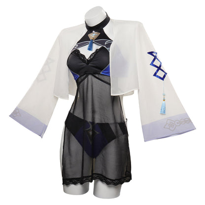 Genshin Impact Yelan Swimsuit Cosplay Costume Halloween Carnival Party Disguise Suit