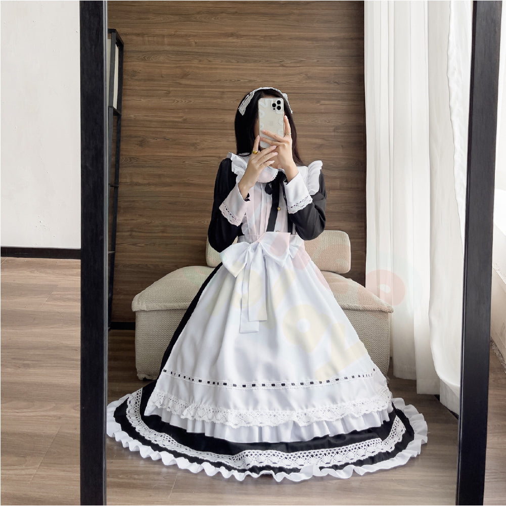 Long Lolita Maid One Piece Dress