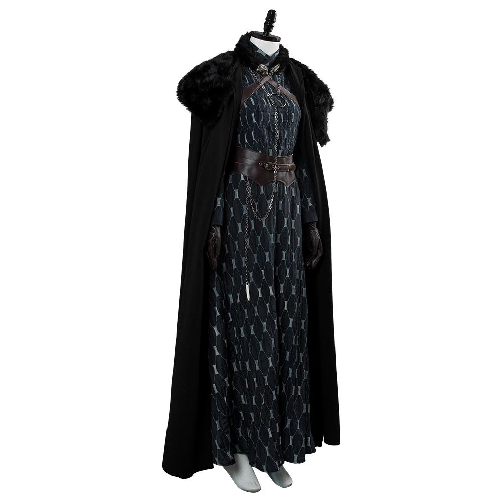 Game of Thrones 8 Sansa Stark Woman Halloween Costume Cosplay Costume