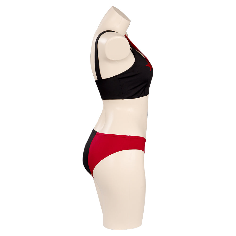 Harley Quinn/Harleen Quinzel Swimsuit Cosplay Costume Two-Piece Swimwear