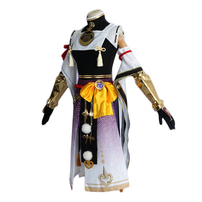 Genshin Impact Kujou Sara Purple Dress Cosplay Costume