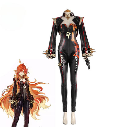 Game Pyro Archon Mavuika Cosplay Costume Sexy Women Jumpsuit Halloween Party Outfit Full Set