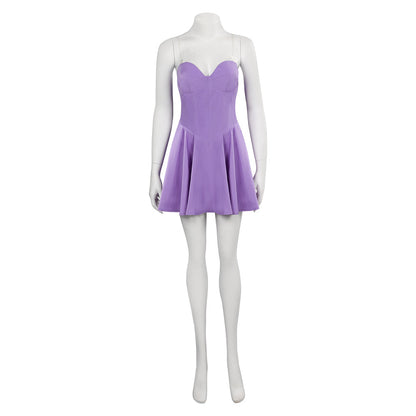 Doll Movie The Writer Doll Purple Women Spaghetti Strap Sexy Dress Party Carnival Halloween Cosplay Costume