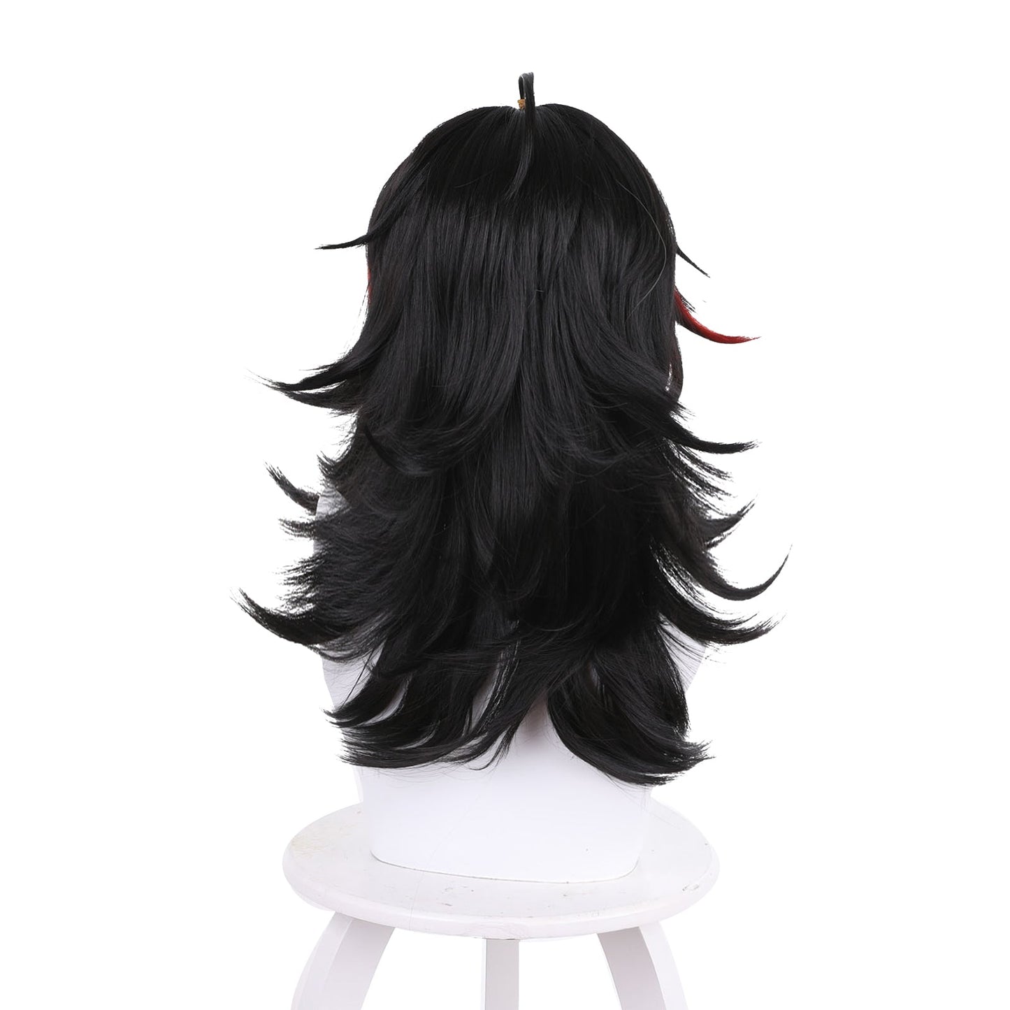 Vtuber NIJISANJI Vox Akuma Black Red Gradient Long Cosplay Wig