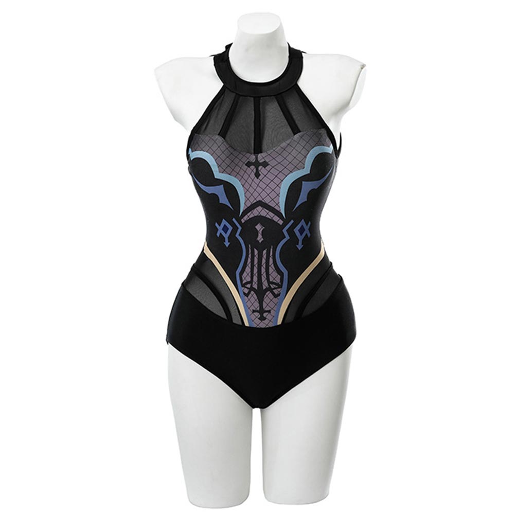 Genshin Impact Fischl von Luftschloss Narfidort Cosplay Costume Jumpsiuit Swimsuit Halloween Carnival Party Suit