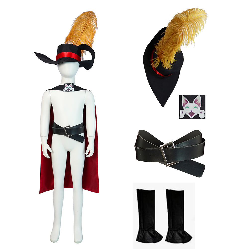 Kids Children Puss in Boots: The Last Wish Cosplay Outfits Halloween Carnival Party Suit