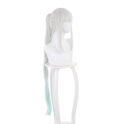 Anime FGO Fatego Fate Grand Order  Berserker Morgan Light blue and light green Long Cosplay Wig