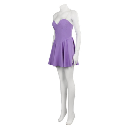 Doll Movie The Writer Doll Purple Women Spaghetti Strap Sexy Dress Party Carnival Halloween Cosplay Costume