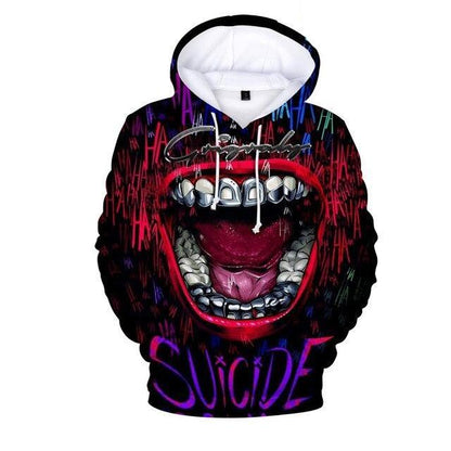 Joker and Harley Quinn Hoodies Classic Jared Leto and Maegot Robbie Couples 3D Hooded sweatshirt