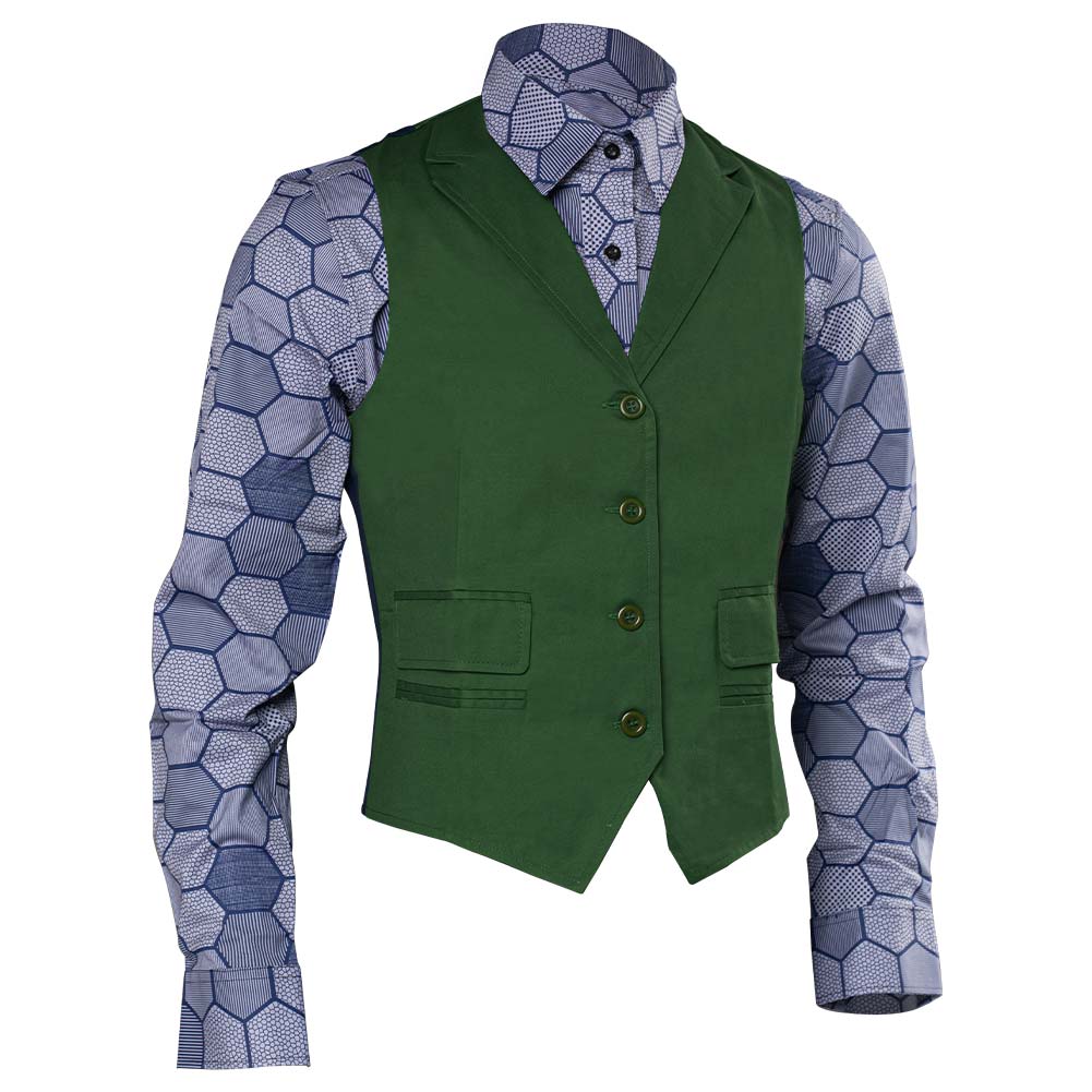 Dark Knight Joker Hexagon Shirt + Vest costume Tailor Made