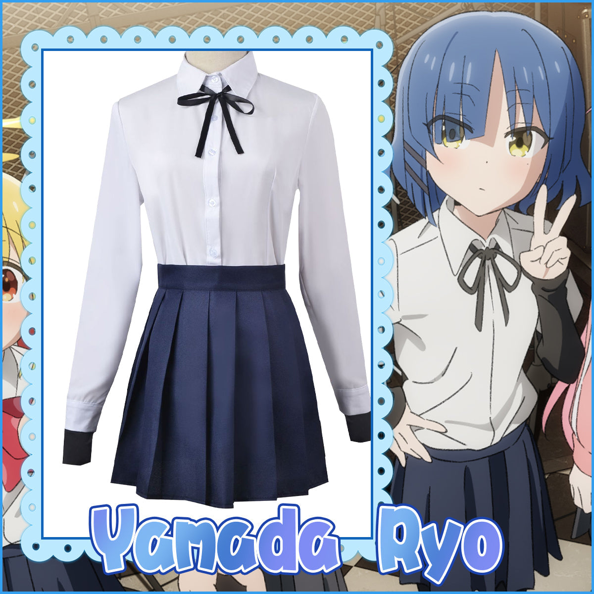 Anime Bocchi the Rock! Ryou Yamada Cosplay Costumes