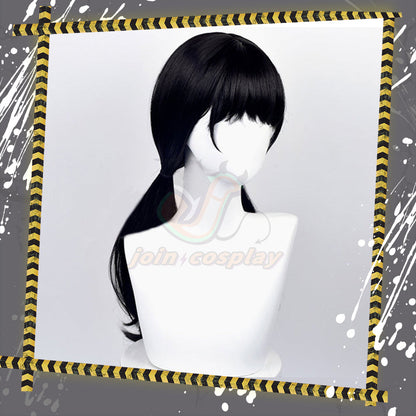 Anime Chainsaw Man Mitaka Asa Black Long Cosplay Wig