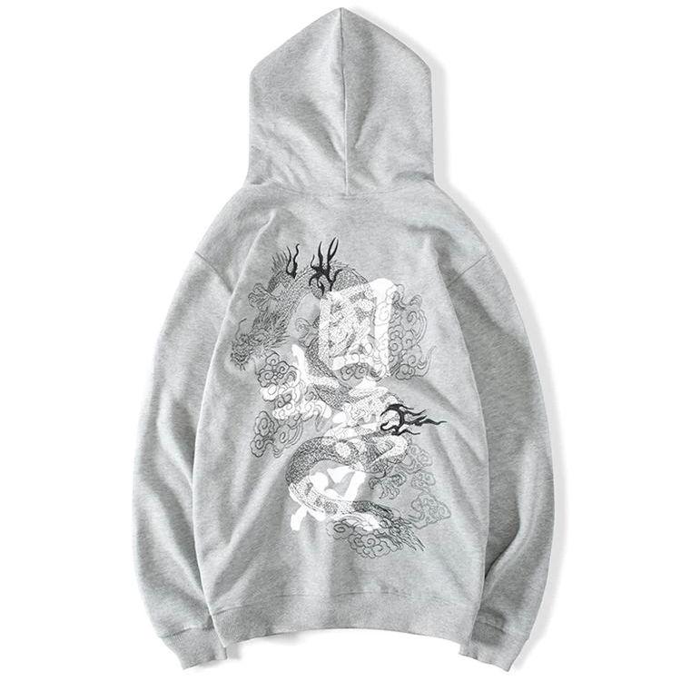 Embroidered Chinese Dragon Hoodie