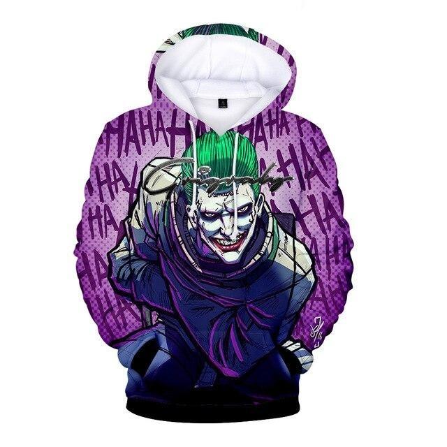 Joker and Harley Quinn Hoodies Classic Jared Leto and Maegot Robbie Couples 3D Hooded sweatshirt