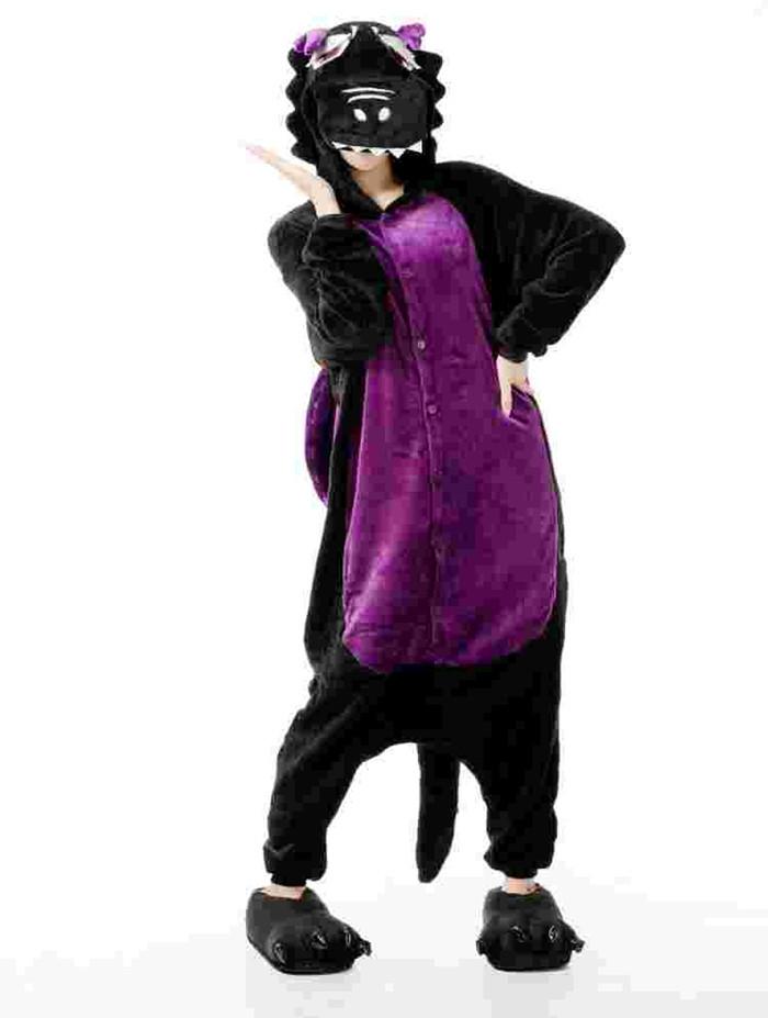 Kigurumi Onesie Black Dragon