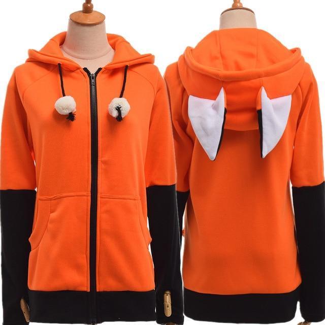 Fox Eared Hoodie Kawaii Hooded Sweatshirt #JU2475