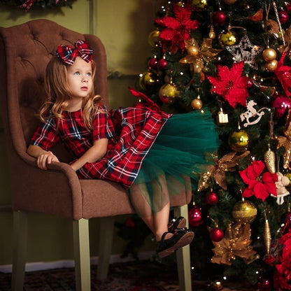 Plaid Christmas Matching Dresses Plaid Mother and Daughter Christmas Photo Mommy and Me Dress Plaid Dress Red Check Pattern Christmas Dress