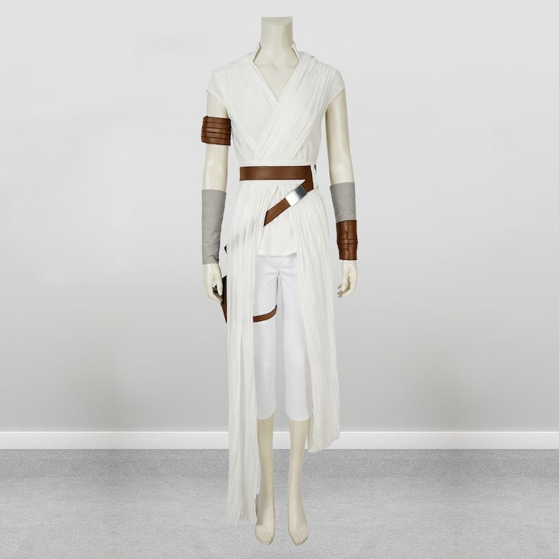 Star Wars 9 The Rise of Skywalker Rey Cosplay Costume Women Outfit