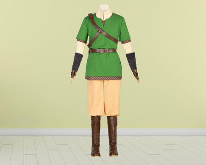 The Legend of Zelda Skyward Sword Link Costume Cosplay Suit Halloween Outfit