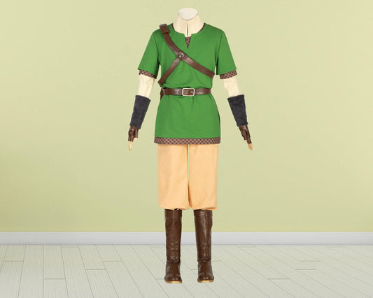 The Legend of Zelda Skyward Sword Link Costume Cosplay Suit Halloween Outfit