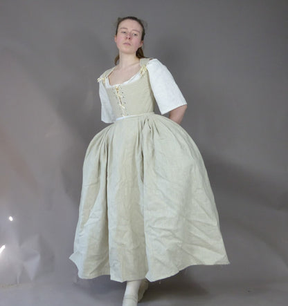 Linen 18th Century Petticoat Skirt Fantasy Historic Inspired Costume Undergarments