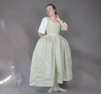 Linen 18th Century Petticoat Skirt Fantasy Historic Inspired Costume Undergarments