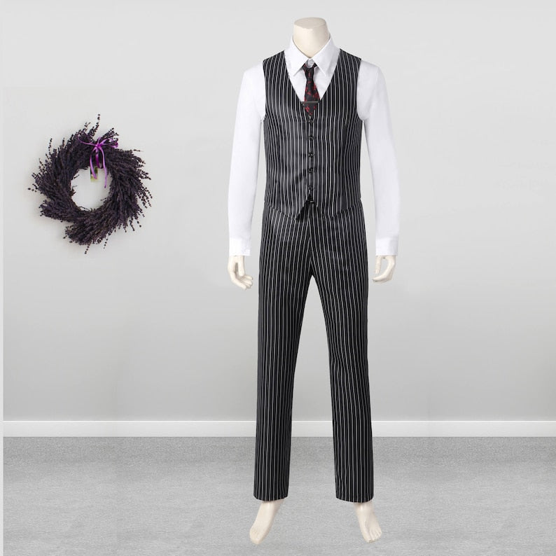 The Addams Family Gomez Addams Costume Cosplay Suit Halloween Men's Outfit